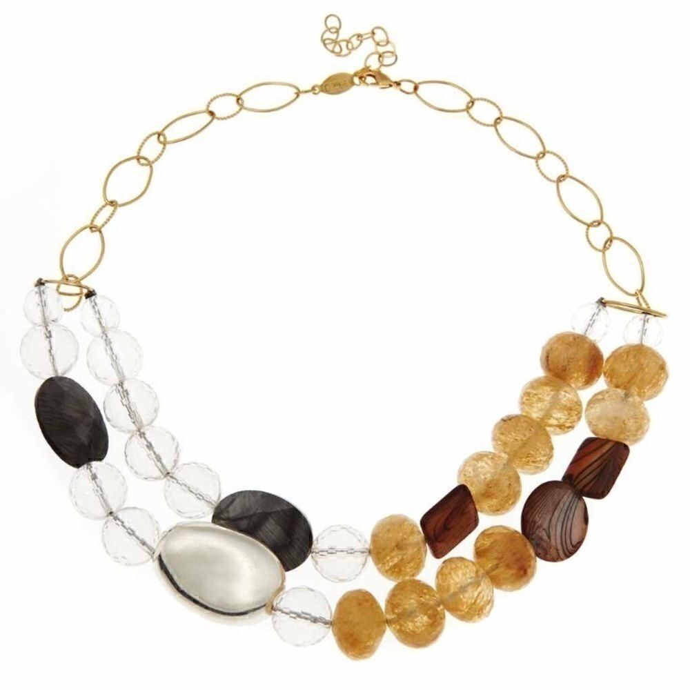 A.v. Max Layered stone crystal necklace